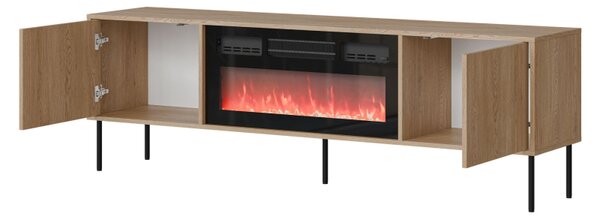 TV skříňka s krbem Tugba 180 EF 2D, Barva: dub cremona 5903211483035