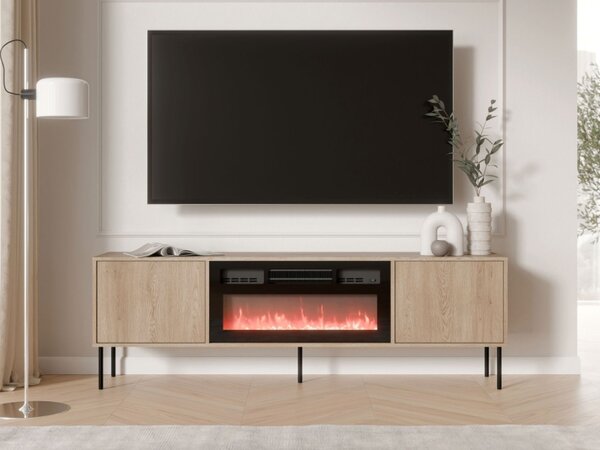 TV skříňka s krbem Tugba 180 EF 2D, Barva: dub cremona 5903211483035
