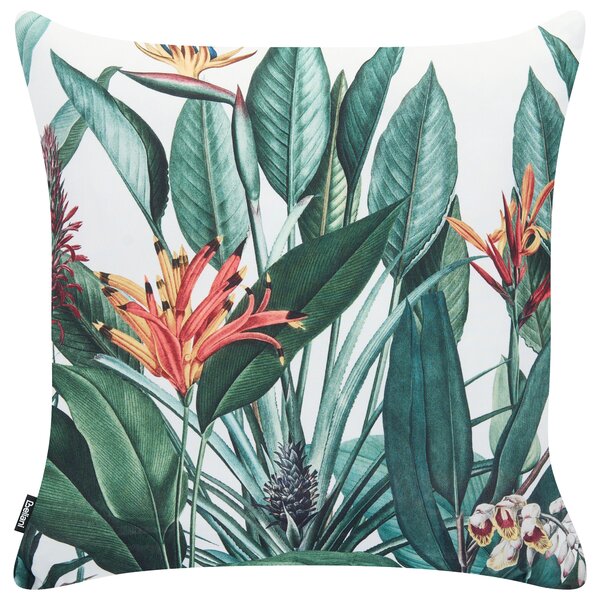 Sada 2 venkovních polštářů NANDINA Rostlinný vzor 45 x 45 cm Zelená