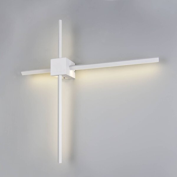 Trio Lighting LED nástěnné světlo Cassino, bílá matná, šířka 67 cm, kov, stmívatelný, Bílá / opál, Obývací pokoj / jídelna, kov, Moderní