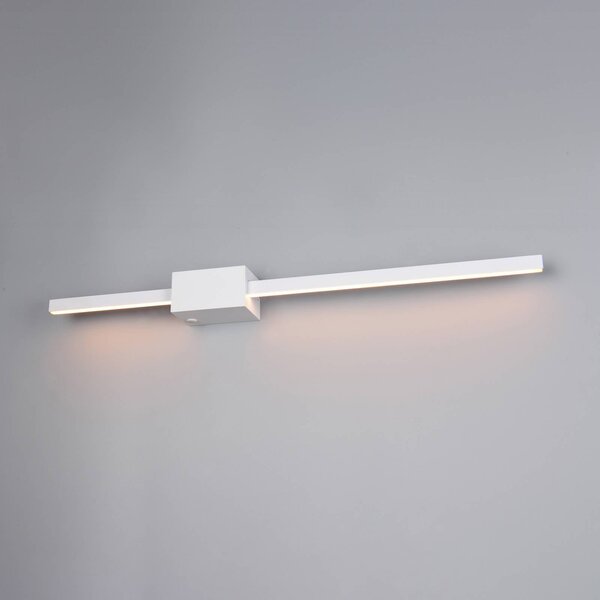 Trio Lighting LED nástěnné světlo Cassino, bílá matná, šířka 70 cm, kov, stmívatelný, Bílá / opál, Obývací pokoj / jídelna, kov, Moderní