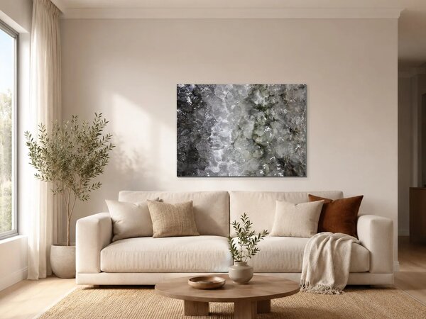 Struktura ledu – Jednodílný obraz, 70 × 50 cm