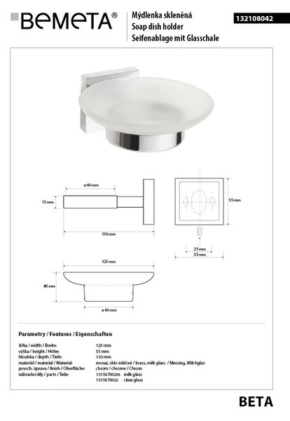 Bemeta Design BETA: Mýdlenka - 132108042