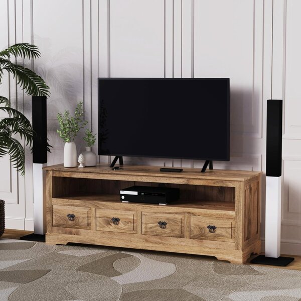 TV stolek 160x60x45 Guru z masivu mango