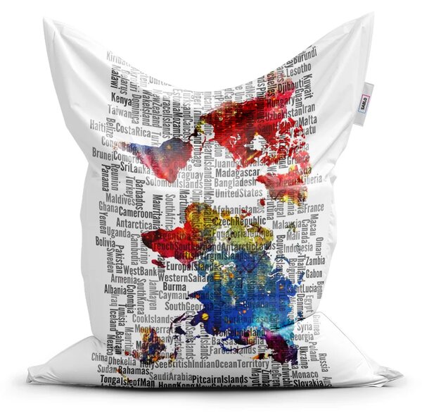 Sablio Sedací vak Classic Jména států - 150x100 cm