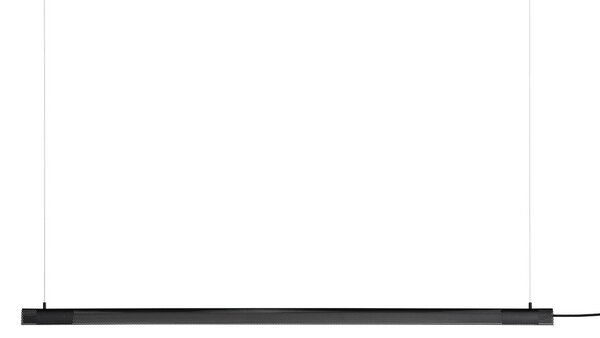 GEJST závěsné světlo Radent, černé, délka 138 cm, G13 LED, Černá, Obývací pokoj / jídelna, kov