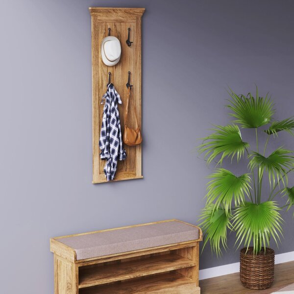 Věšák Guru s 4 háčky 50x140x2,5 z masivu mango