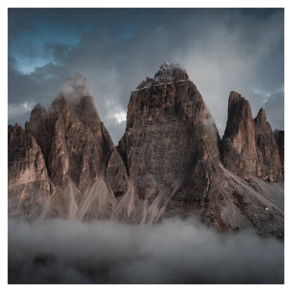 Obraz - Tři Zuby, Italské Dolomity (30x30 cm)
