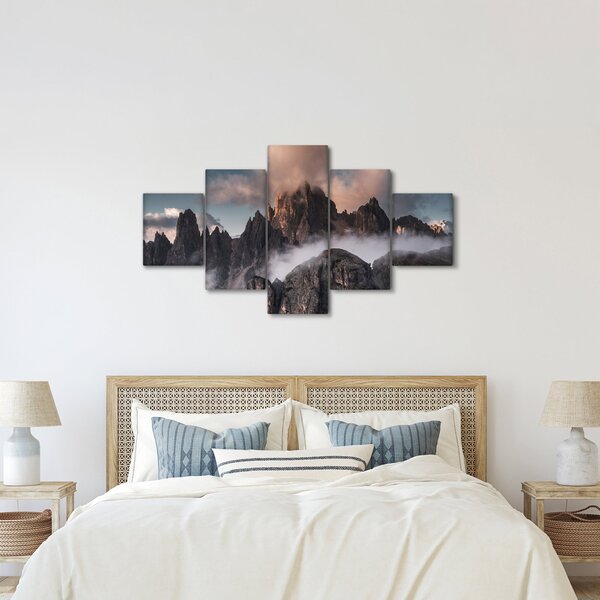 Obraz - Italské dolomity schované v mlze (125x70 cm)