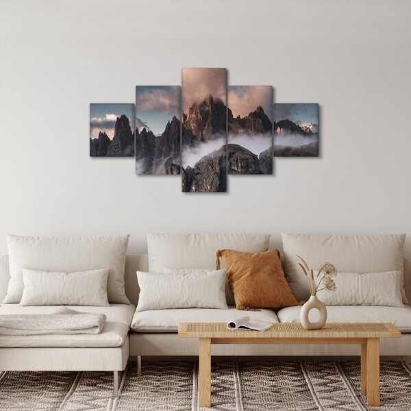 Obraz - Italské dolomity schované v mlze (125x70 cm)