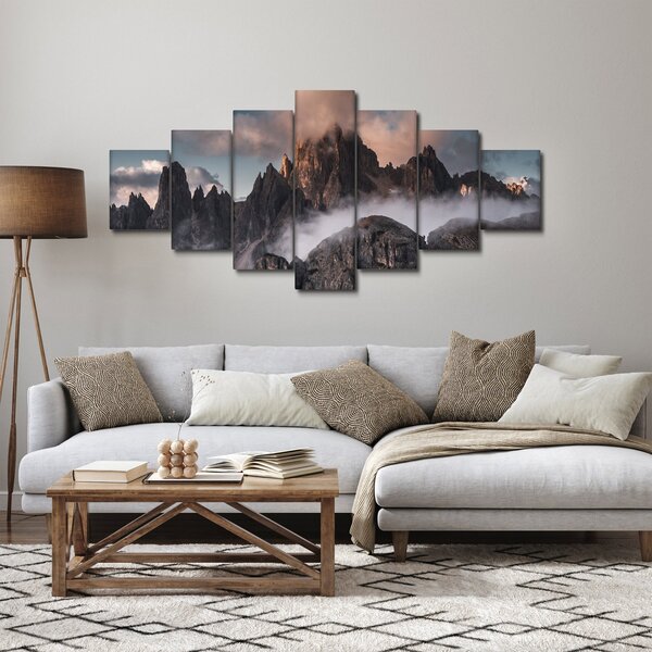 Obraz - Italské dolomity schované v mlze (210x100 cm)