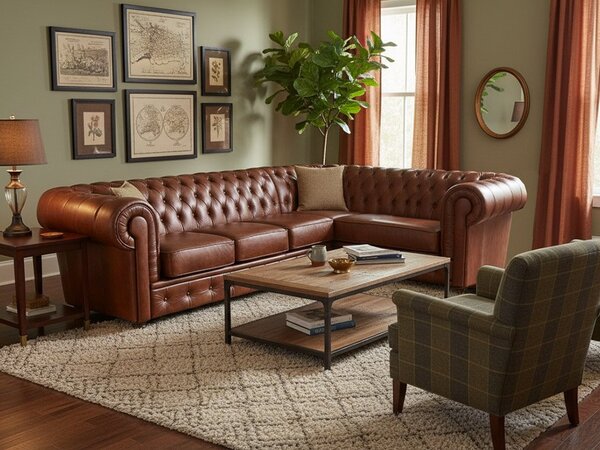 Rohová sedací souprava Chesterfield Windsor II