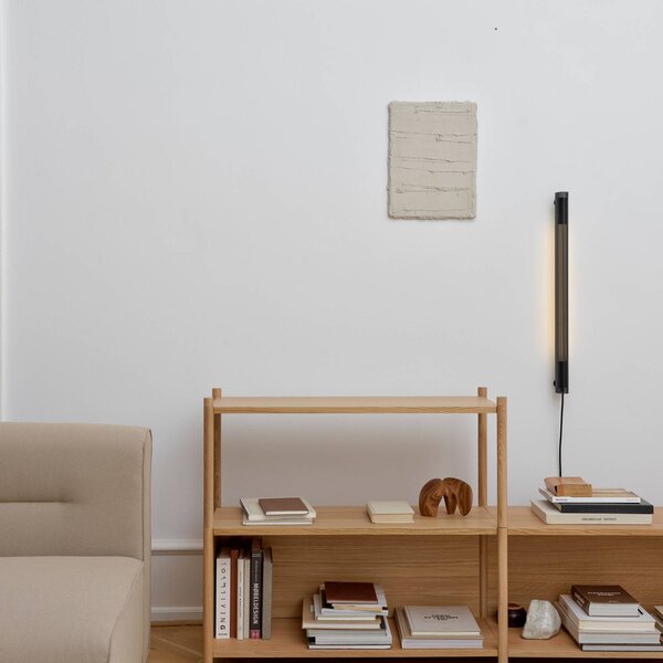 GEJST Nástěnné světlo Radent zástrčka, černá, výška 70 cm, G13 LED, Černá, Obývací pokoj / jídelna, kov