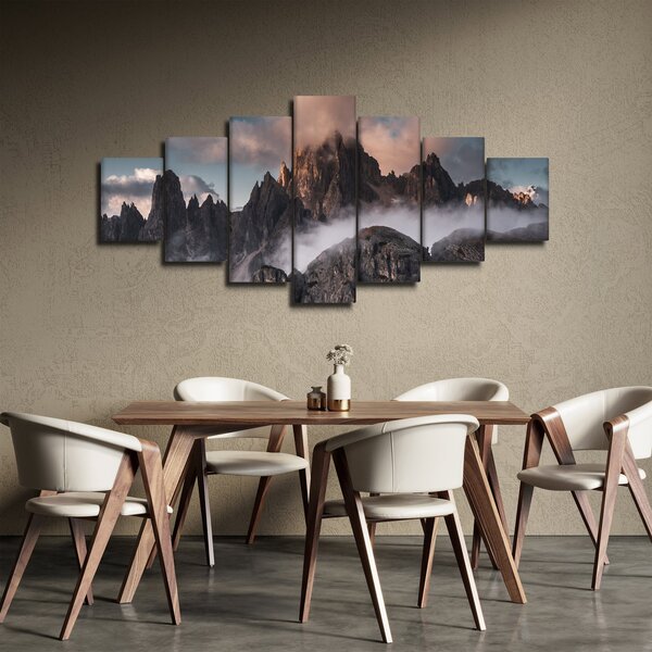 Obraz - Italské dolomity schované v mlze (210x100 cm)