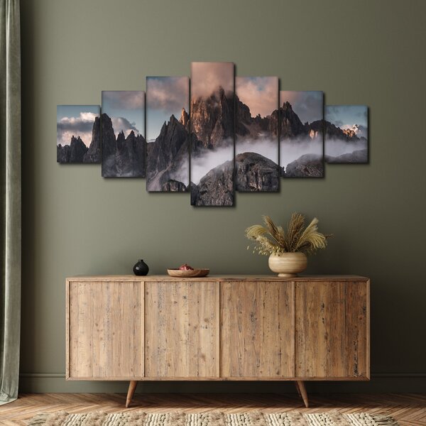 Obraz - Italské dolomity schované v mlze (210x100 cm)