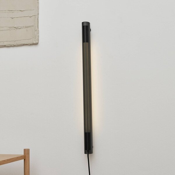 GEJST Nástěnné světlo Radent zástrčka, černá, výška 70 cm, G13 LED, Černá, Obývací pokoj / jídelna, kov