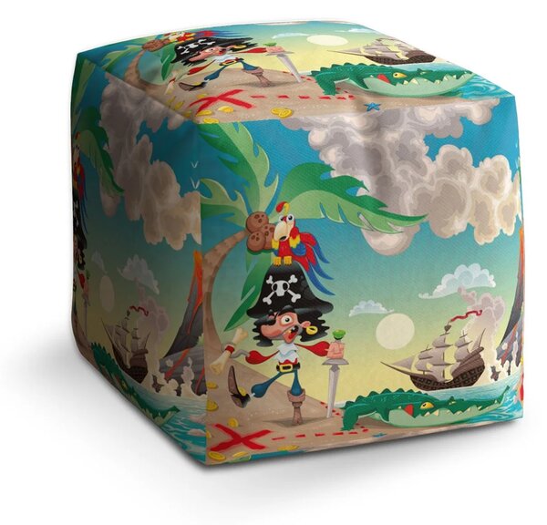 Sablio Taburet Cube Pirát - 40x40x40 cm