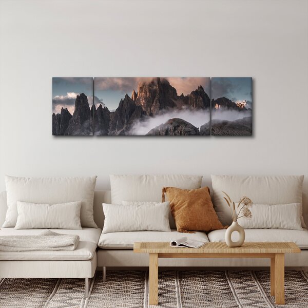 Obraz - Italské dolomity schované v mlze (170x50 cm)