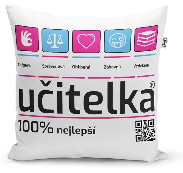 Sablio Polštář Učitelka: 40x40 cm