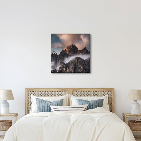 Obraz - Italské dolomity schované v mlze (30x30 cm)