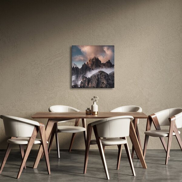 Obraz - Italské dolomity schované v mlze (30x30 cm)