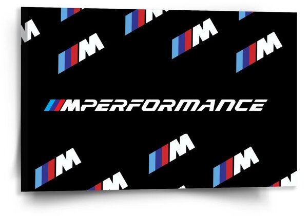 Sablio Obraz MPERFORMANCE černý vzor - 120x80 cm
