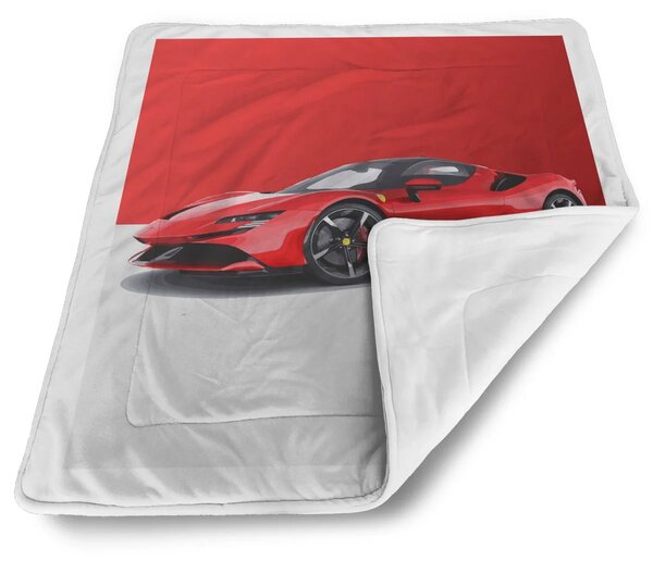 Sablio Deka pro miminko Ferrari na červenobílé - 80x100 cm