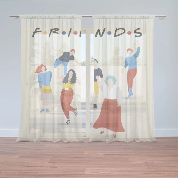 Sablio Záclony Seriál přátelé FRIENDS Postavy: 2ks 150x250cm