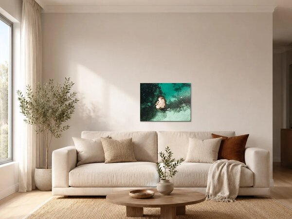 Ostrůvek v tyrkysové laguně – Jednodílný obraz, 60 × 40 cm