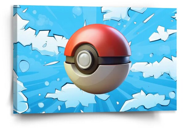 Sablio Obraz Pokemon ball Obloha - 120x80 cm