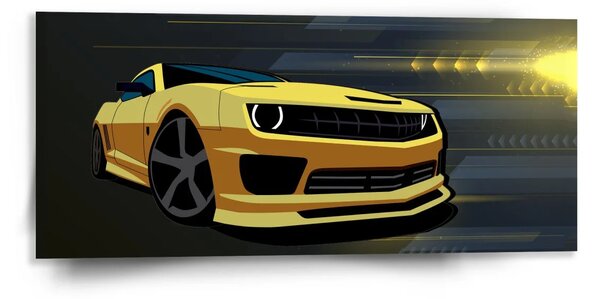 Sablio Obraz Chevrolet Camaro Pruhy - 110x50 cm