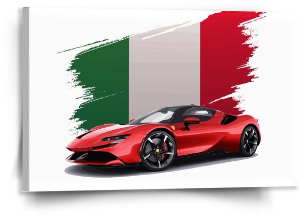 Sablio Obraz Ferrari Italská vlajka - 120x80 cm
