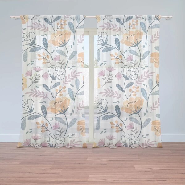 Sablio Záclony Rozkvetlá zahrada: 2ks 150x250cm