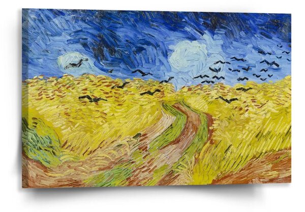 Sablio Obraz Pšeničné pole s vránami - Vincent van Gogh - 120x80 cm