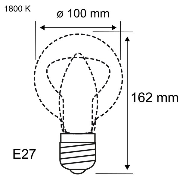 P 29262 Kovic Glow Standard 230V LED žárovka Zyl E27 4W 1800K stmívatelné černá - PAULMANN