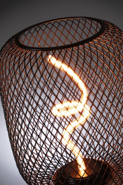 P 29262 Kovic Glow Standard 230V LED žárovka Zyl E27 4W 1800K stmívatelné černá - PAULMANN