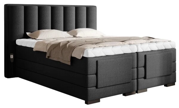 Kontinentální postel VENETA boxspring s elektrickým polohováním 200X180, hořčicová (nube 45)