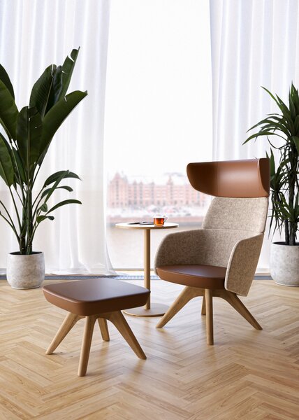 RIM - Podnožka WINX LOUNGE s dřevěnou podnoží