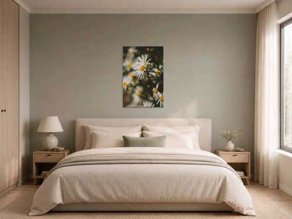 Kopretiny v tlumeném světle – Jednodílný obraz, 40 × 60 cm