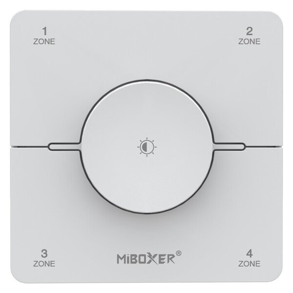 Miboxer Nástěnný ovladač K0S, 4 zónový CCT, 2.4GHz, 2 x AAA Barva: Černá