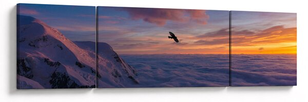 Obraz při západu slunce, Mt. Blanc (170x50 cm)