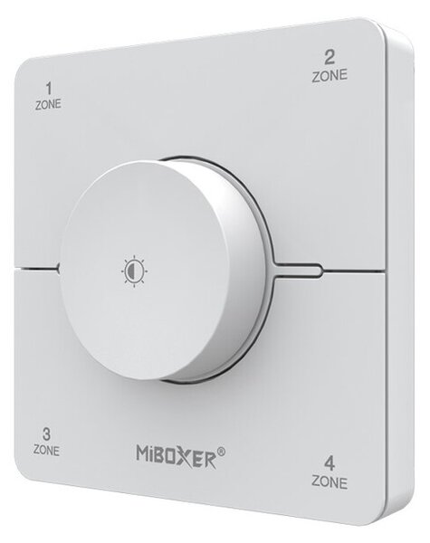Miboxer Nástěnný ovladač K0S, 4 zónový CCT, 2.4GHz, 2 x AAA Barva: Černá