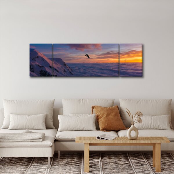 Obraz při západu slunce, Mt. Blanc (170x50 cm)