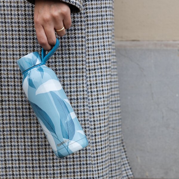 Nerezová termoláhev s poutkem Solid, 510ml, Quokka, blue wind