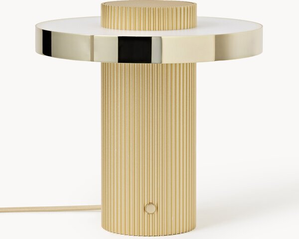 Malá stolní LED lampa's vlnitou podstavou Elna