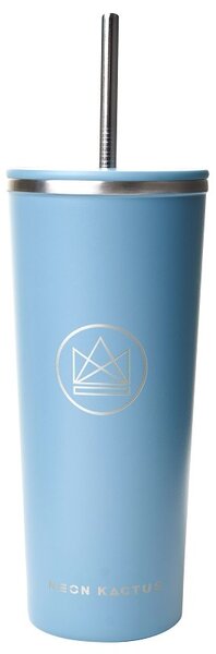 Designový nerez pohár, 710ml, Neon Kactus, modrý