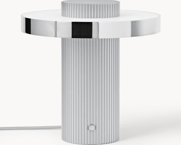 Malá stolní LED lampa's vlnitou podstavou Elna