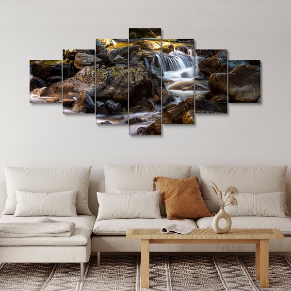 Obraz kamenitého potoku (210x100 cm)