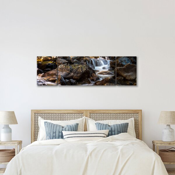 Obraz kamenitého potoku (170x50 cm)