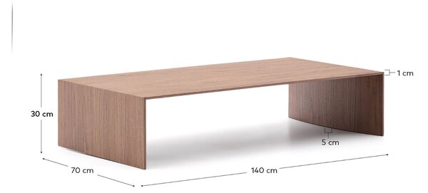 Kave Home Ořechový konferenční stolek Litto 140 x 70 cm